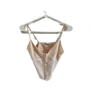 Zara Champagne Corset Crop Top - Size 4